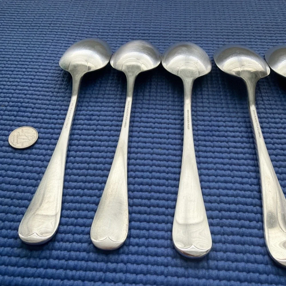 Vintage Birks Regency Plate pattern: Queen Mary- 8 Dinner Spoons 7
